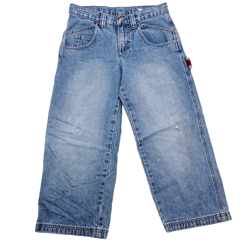 Lee Kids Carpenter Jeans Light Wash‎ Denim Utility Pockets Size 8H Y2K